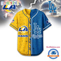 Los Angeles Rams Mix Los Angeles Dodgers Sporty New Design Baseball Jersey
