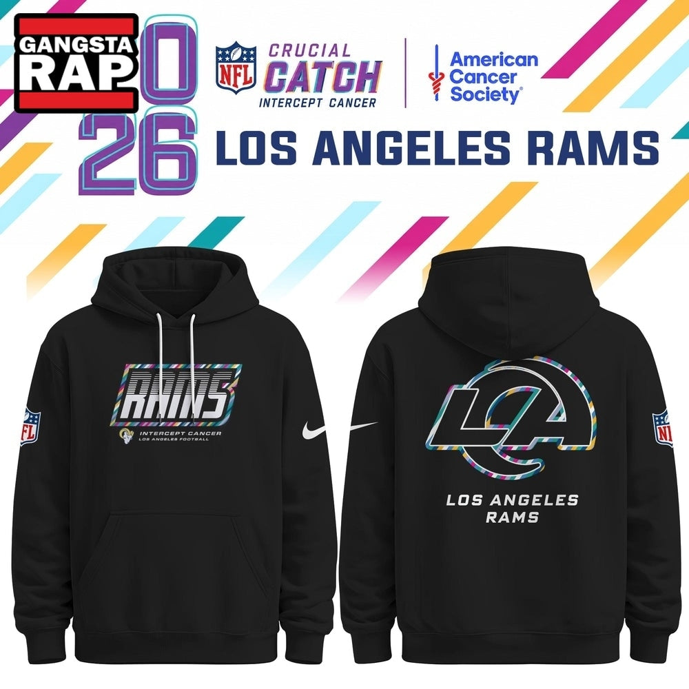 Los Angeles Rams NFL Crucial Catch 2026 Limited Edition Black Hoodie Shirt, Football New Design Shirt