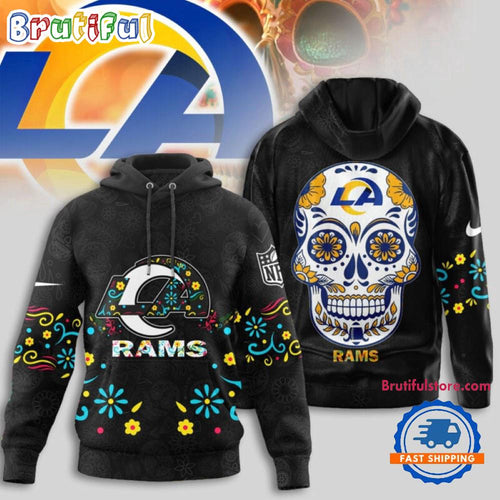 Los Angeles Rams NFL Dia de los Muertos Limited Editions Hoodie Shirt