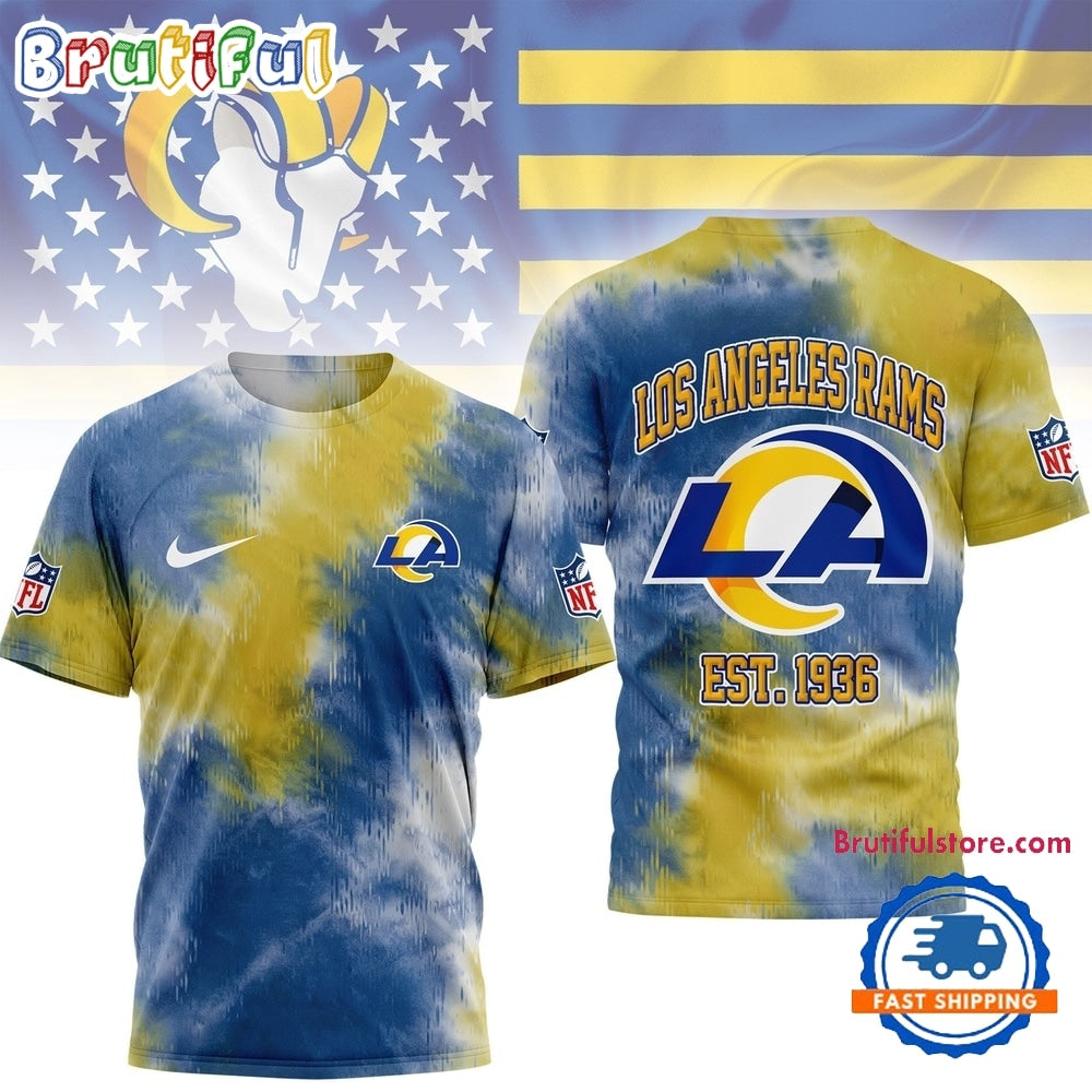 Los Angeles Rams NFL Sunday Legends Tie Dye 3D Shirt