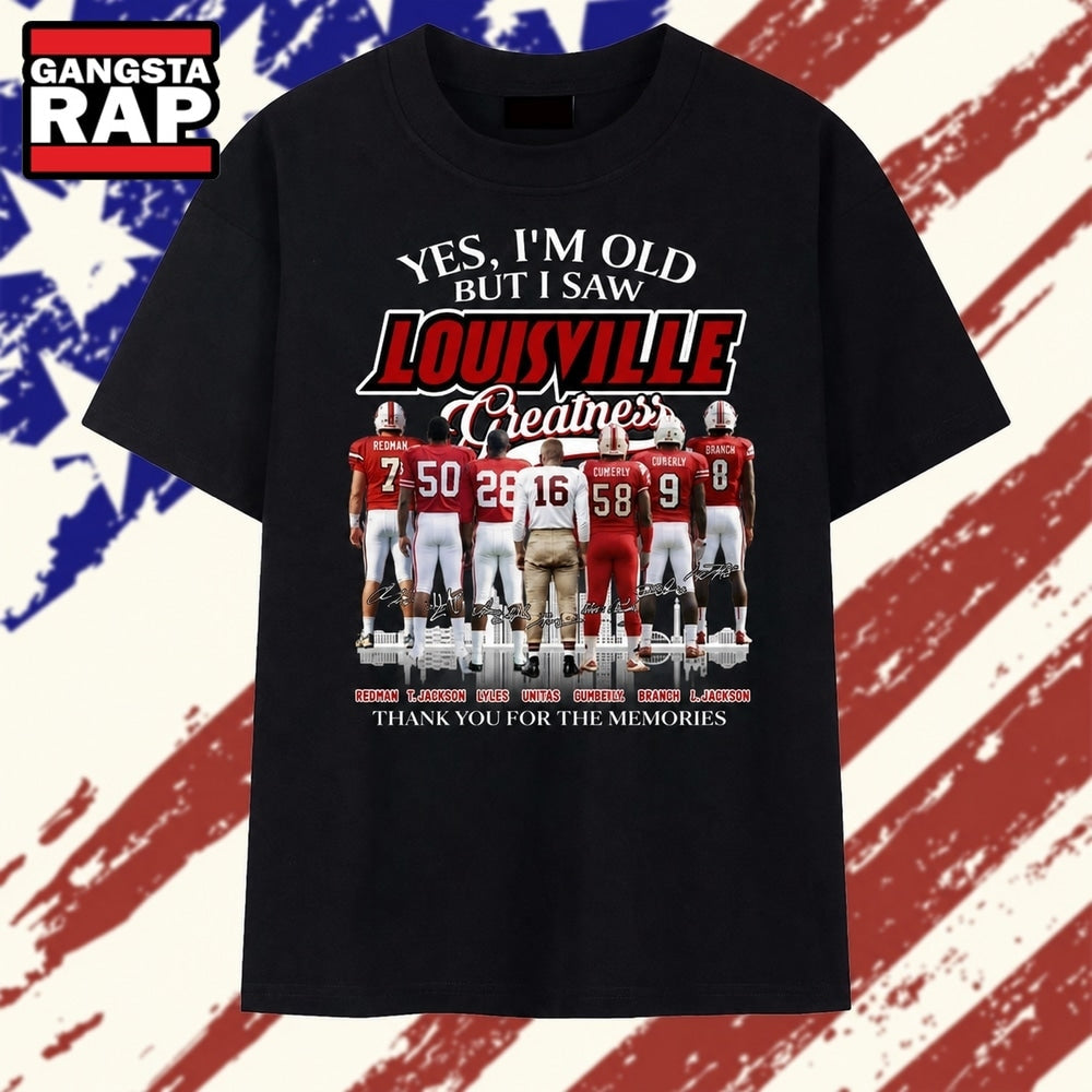 Louisville Cardinals Football Greatness Legends Signatures Vintage T Shirt