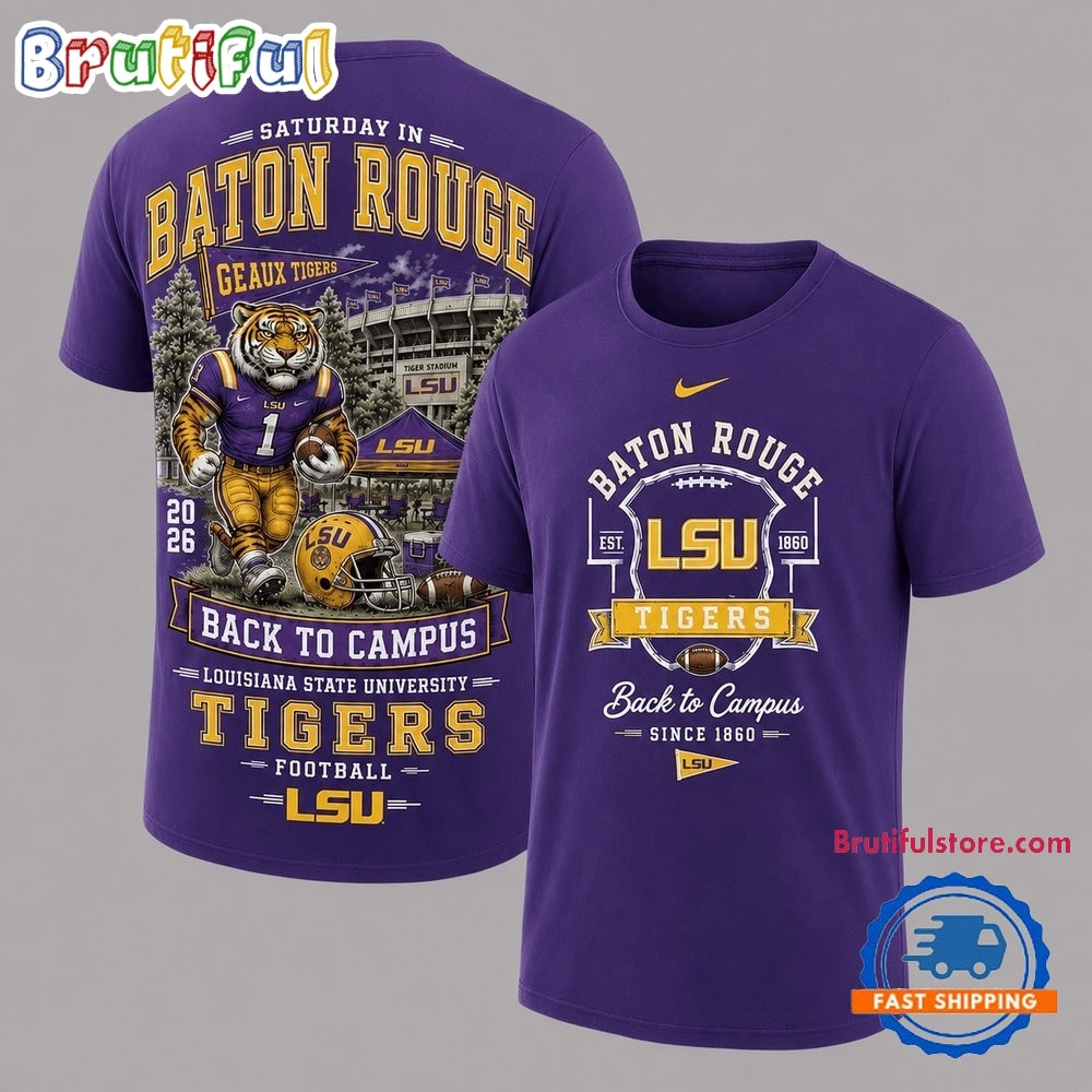LSU Tigers 2026 NCAA Back To Campus 3D Shirt