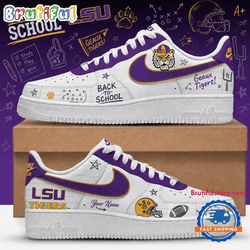 LSU Tigers 2026 NCAA Football Back To School Air Force 1 Shoes Sneakers