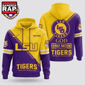 Lsu Tigers 2026 NCAA Personalized Faith Family Football Hoodie