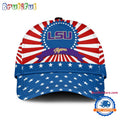 LSU Tigers American Flag Pattern Independence Day Baseball Cap