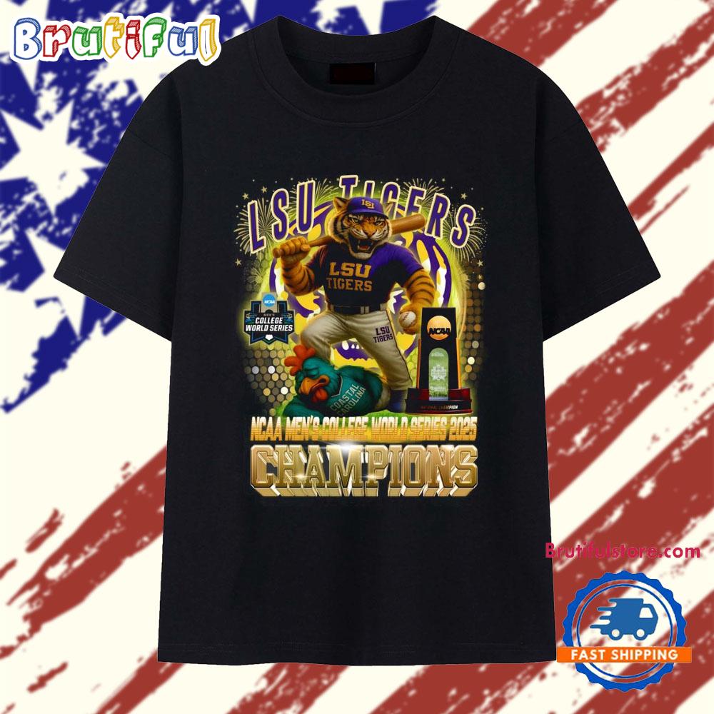 LSU Tigers Baseball 2025 NCAA Champions Macscot T Shirt