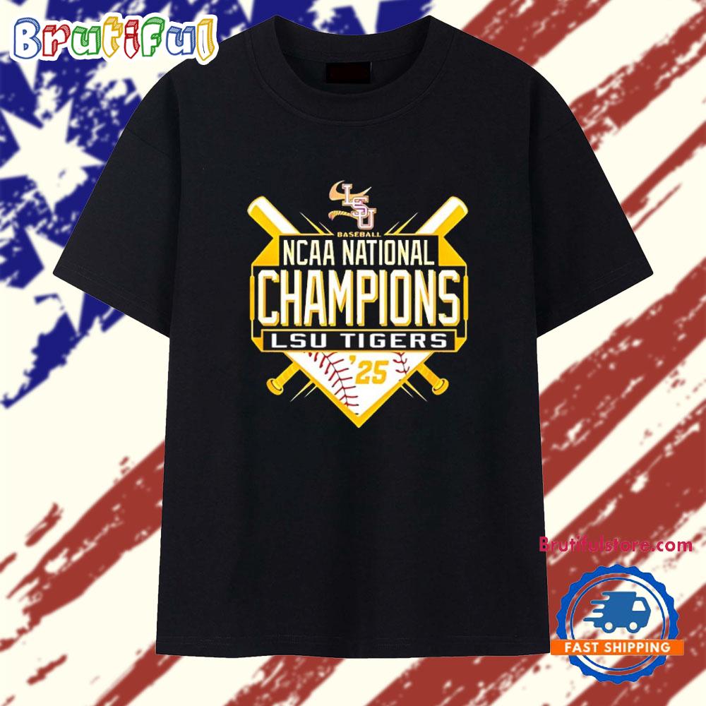 LSU Tigers Baseball 2025 NCAA National Champions logo T Shirt