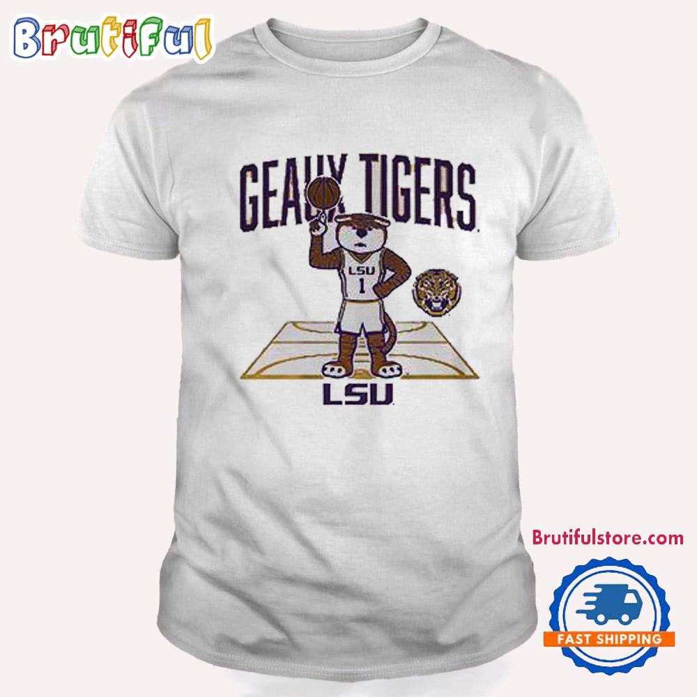 Lsu Tigers Basketball Geaux Tigers Mascot Court T Shirt