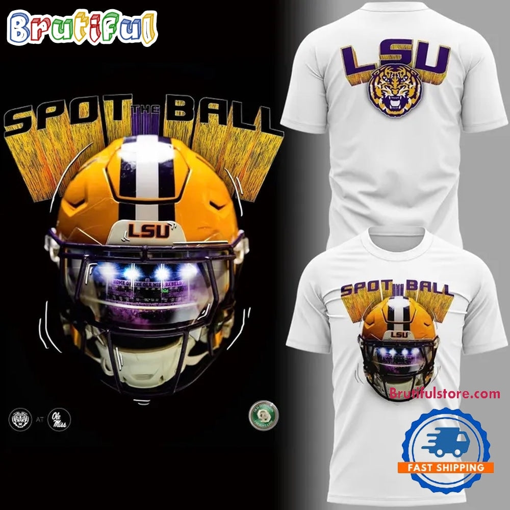 LSU Tigers Football 2026 Spot the Ball White T Shirt