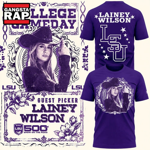 LSU Tigers Football x Lainey Wilson College Game Day 2026 3D Shirt