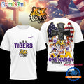 LSU Tigers NCAA Graphic Player One Nation Under God 3D Shirt