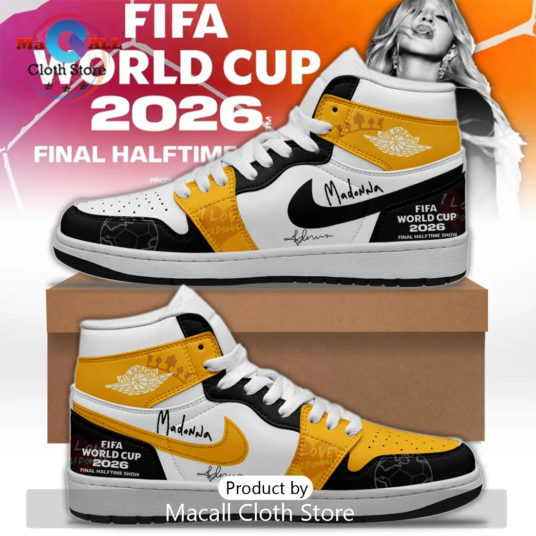 Madonna x FIFA World Cup 2026 Halftime Show Air Jordan 1 Sneakers