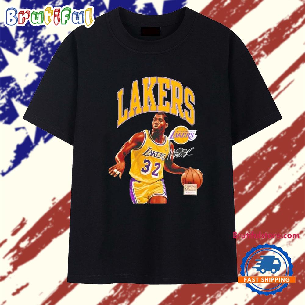 Magic Johnson Los Angeles Lakers Signature Graphic T Shirt