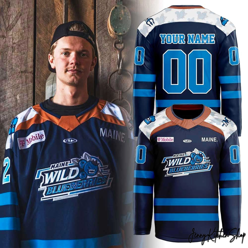 Maine Mariners 2026 New Maine Wild Blueberries Hockey Jersey
