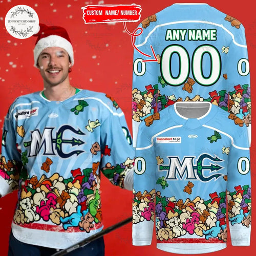 Maine Mariners Our Teddy Bear Toss Game 2025 Limited Hockey Jersey