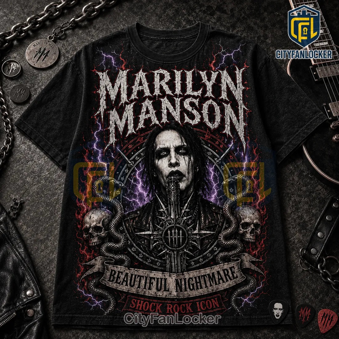 Marilyn Manson Beautiful Nightmare T-Shirt Limited Edition