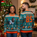 Mark Duper 85 Miami Dolphins Ugly Christmas Sweater