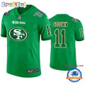 Marquise Goodwin San Francisco 49ers #11 Jersey St. Patricks Day Kelly Green Lucky Football Jersey