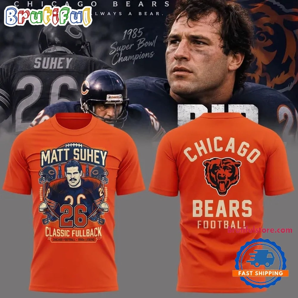Matt Suhey Chicago Bears Always and Forever Thank You For Your Memories Orange 3D Shirt