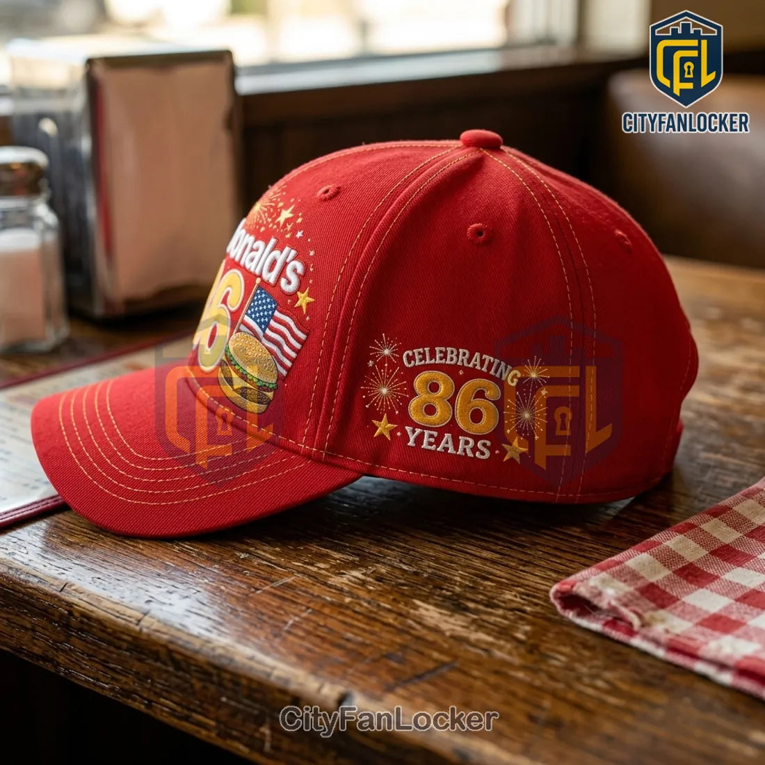 McDonald’s 86th Anniversary Red Baseball Cap