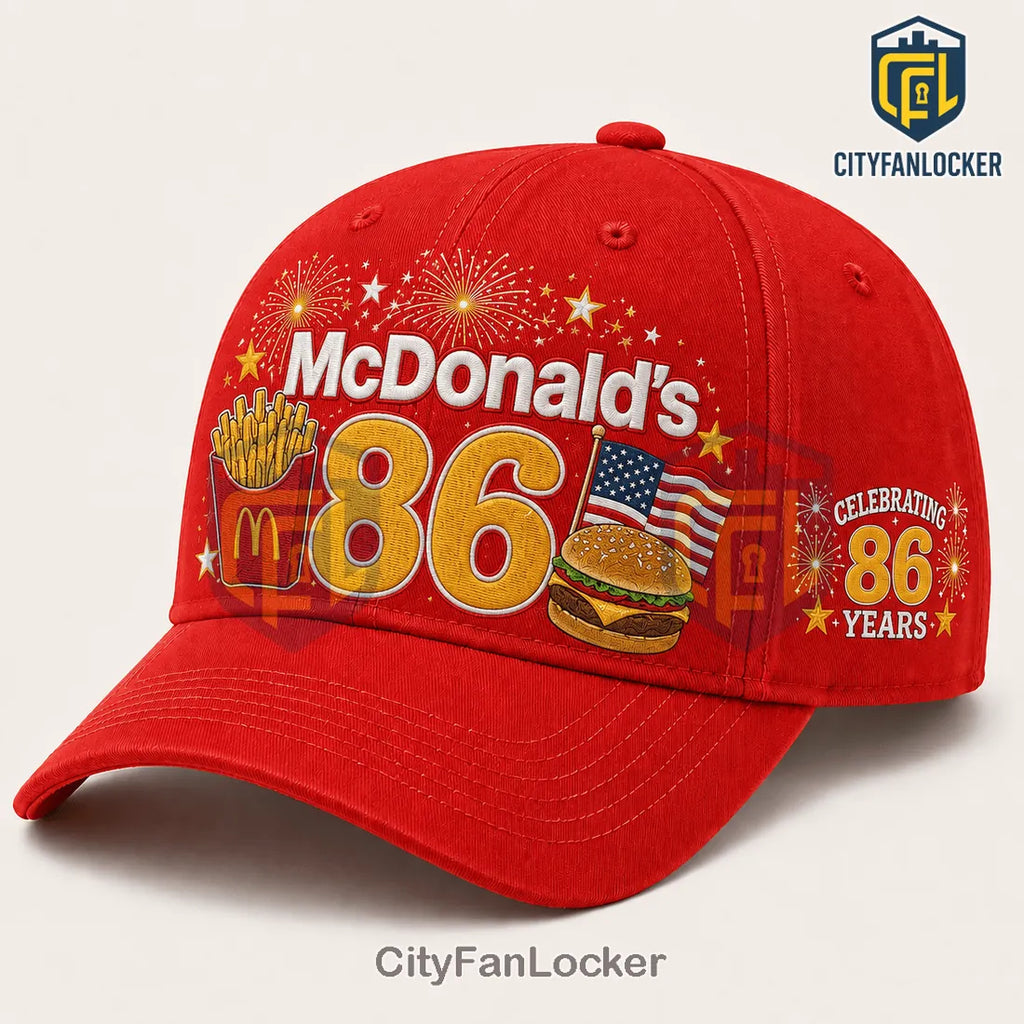 McDonald’s 86th Anniversary Red Baseball Cap