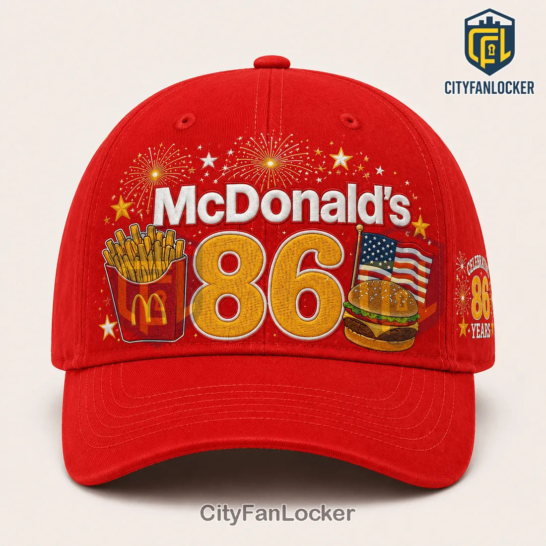 McDonald’s 86th Anniversary Red Baseball Cap
