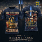 McDonalds 9/11 Tribute 343 Fallen Heroes T-Shirt