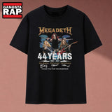 Megadeth 44 Years 1983 2027 Band Signatures Heavy Metal T Shirt, Music 2D Shirt