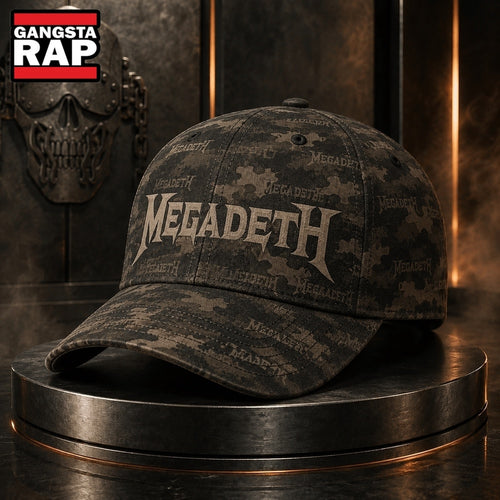 Megadeth Toxic Skull Camo Classic Cap, Trendy Music Baseball Cap