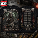Megadeth World Tour 2026 Thrash Metal Vintage 3D Shirt