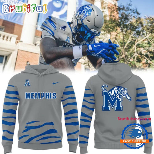 Memphis Tigers 2025 Football Classic Gameday Gray Hoodie