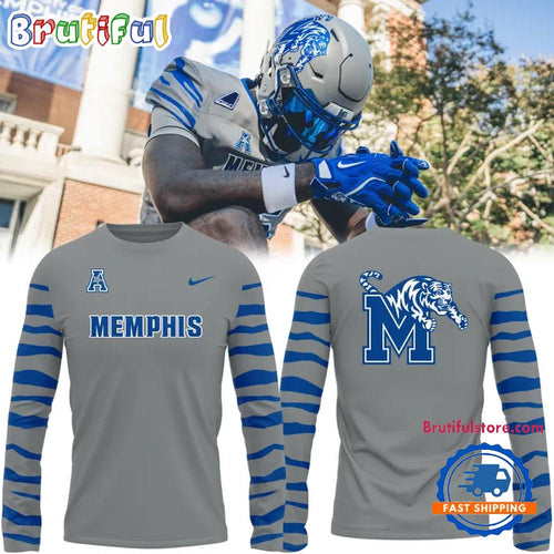 Memphis Tigers 2025 Football Classic Gameday Gray Long Sleeve Shirt