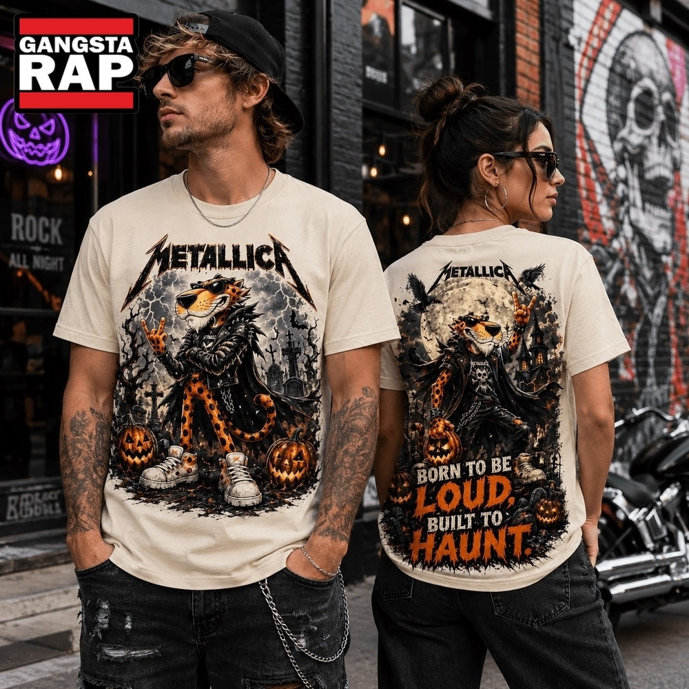 Metallica Chester Cheetah Haunted Riffs Halloween 3D Shirt