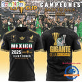 Mexico National Team Concacaf Gold Cup 2025 Champions 3D T-Shirt