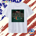 Miami Canes U logo palm trees T Shirt