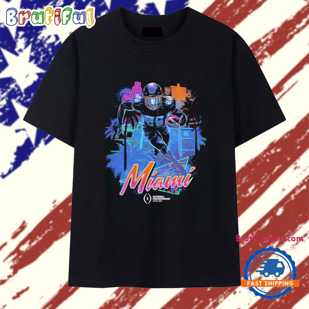 Miami College Football Playoff National Championship Game 2026 City Neon T Shirt