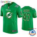 Miami Dolphins #47 Kiko Alonso Jersey St. Patricks Day Kelly Green Lucky Football Jersey