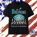 Miami Dolphins 60th Anniversary 1966 2026 Abbey Road Signatures T Shirt