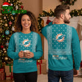 Miami Dolphins Bandana Pattern Ugly Christmas Sweater
