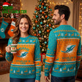 Miami Dolphins Classic 1966 Logo Ugly Christmas Sweater