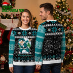 Miami Dolphins Dabbing Santa Ugly Christmas Sweater