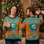 Miami Dolphins Est 1966 Logo Ugly Christmas Sweater