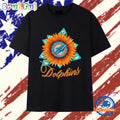 Miami Dolphins Football X Sunflower Graphic T Shirt
