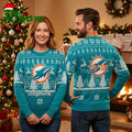 Miami Dolphins Go Fins Ugly Christmas Sweater