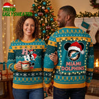 Miami Dolphins Mickey Hohoho Ugly Christmas Sweater