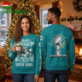 Miami Dolphins Mickey Mouse Super Bowl Quote Ugly Christmas Sweater