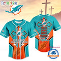 Miami Dolphins NFL Blessed Beyond The Score Baseball Jersey