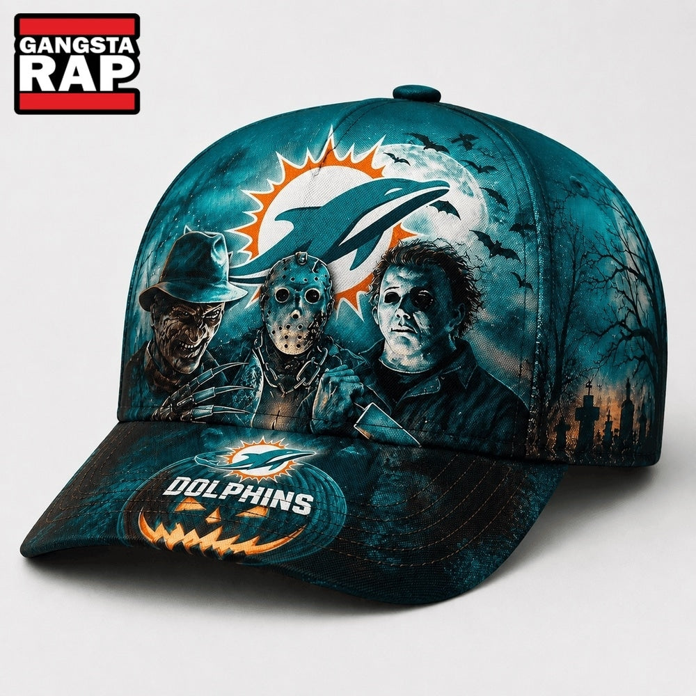 Miami Dolphins NFL Horror Night Halloween 2026 Design Classic Cap