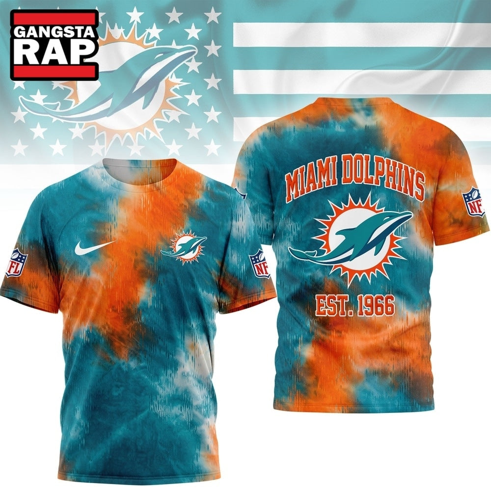 Miami Dolphins NFL Sunday Legends Tie Dye 3D Shirt, Football New Design Shirt