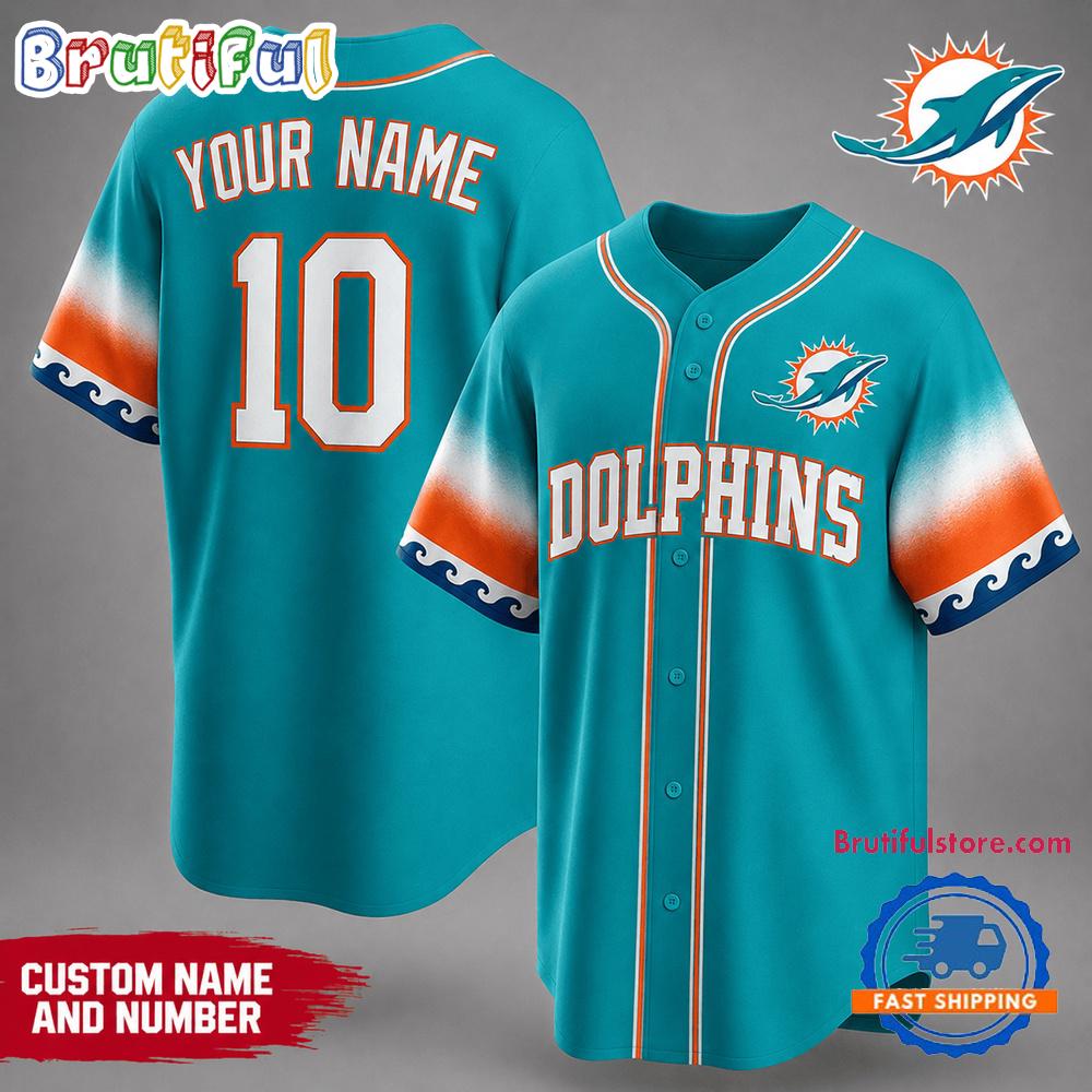 Miami Dolphins NFL Team Pride Baseball Jersey